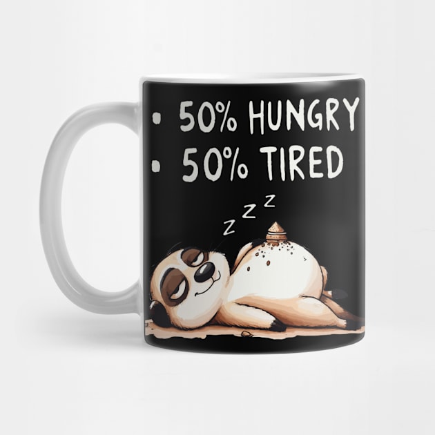 50% Hungry 50% Tired Animal (Back Print) by DoodleDashDesigns